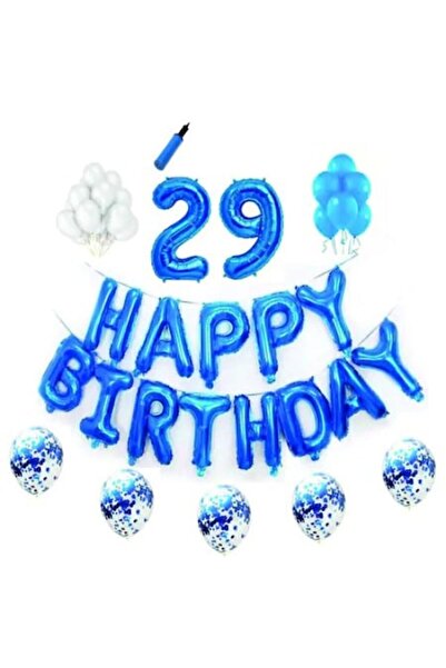 Domi Party & Gifts Set baloane Happy Birthday , 29 ani, albastru