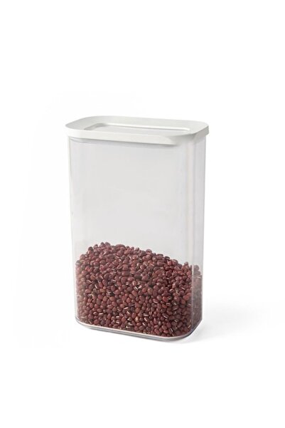 DAMUR Food Storage Box, 2L, White Lid, made of ABS+Silicone, 14.5 x 9 x 22.2 ...