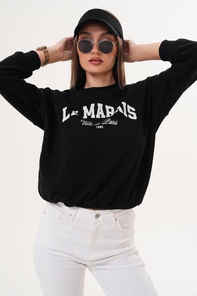 ŞİMAL Women's Printed Three Thread Sweatshirt 255324 -