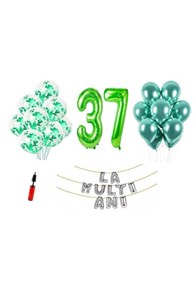 Domi Party & Gifts Set 33 baloane, Domi Party & Gifts, La mulți ani 37 ani, n...