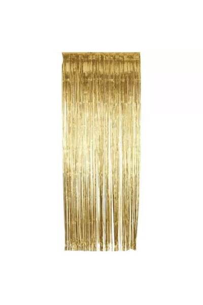 Shop Carnaval Perdea decorativa din folie aurie, 2 m
