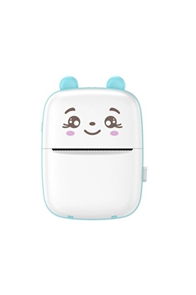 DAMUR Мини преносим фотопринтер, USB зареждане, Bluetooth, Модел Мече, 12 x 9...