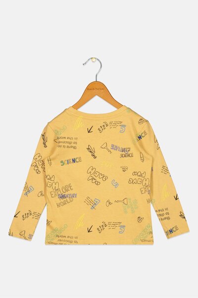 Sinsay Toddlers Boy Long Sleeve Allover Print T Shirt, Multciolor