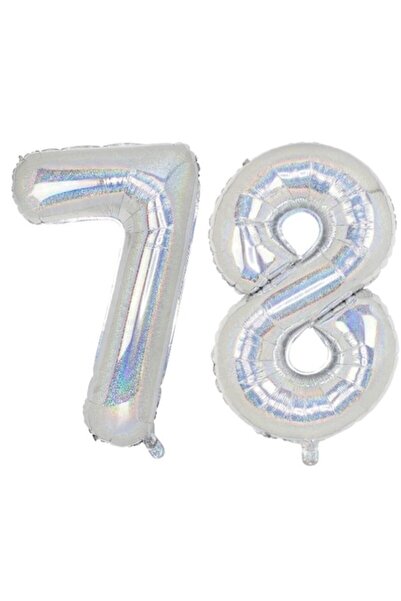 Domi Party & Gifts Set 2 balloons foil number, Domi Party & Gifts, Holographi...