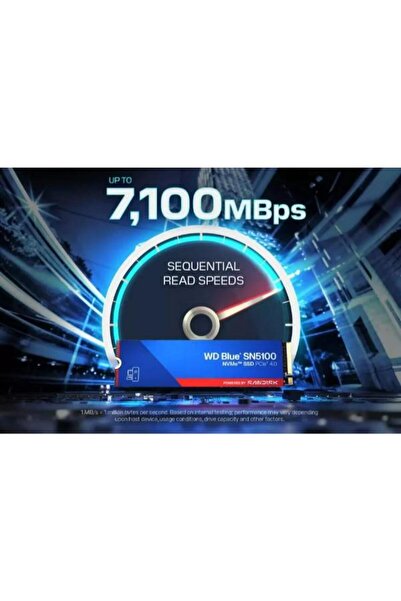WD Blue SN5100 1TB WDS100T5B0E 7100/6700MB/s PCIe Gen 4.0 M.2 2280 NVMe SSD