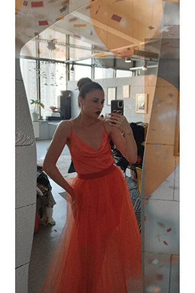 GlamarouX 3638 Marka Cadilar Bayrami Halloween Özel Balkabagi Tül Etek