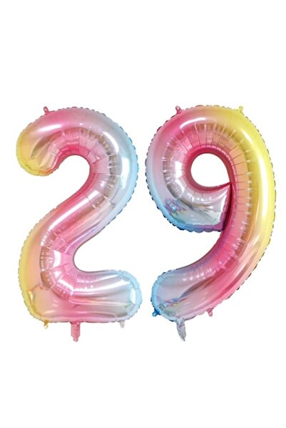 Domi Party & Gifts Set 2 baloane folie cifra , Curcubeu, aniversare 29 ani, 1...