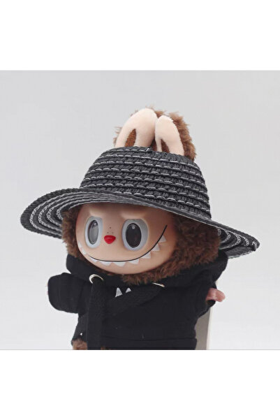 Choice قبعة لابوبو السوداء المفتوحة من القش، إكسسوارات ملابس الحفلات، ديكورات...