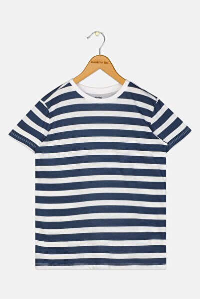 Sinsay Kids Boy Round Neck Short Sleeve Stripe T-Shirt, Multicolor