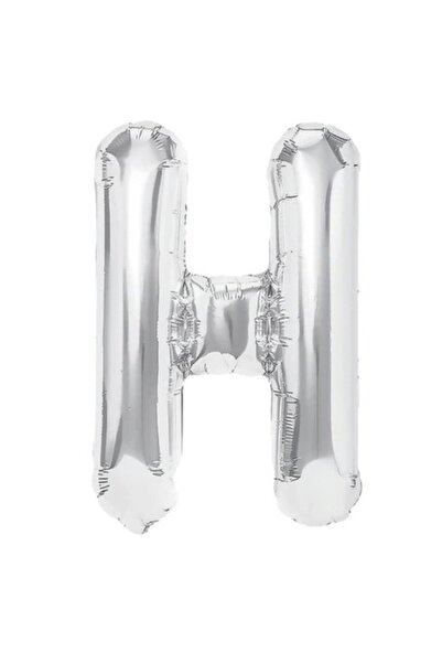 Danex Foil Balloon Letter H, 80 cm, Silver (Inflate with Helium or Air, Straw Included)