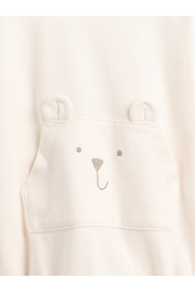 GAP Bebek Krem Brannan Bear Detaylı Bodysuit-Şapka Set