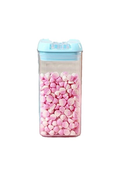 DAMUR Food Storage Box, 1.2L, Blue Lid, made of PP+PET, Airtight Closure, 10 ...