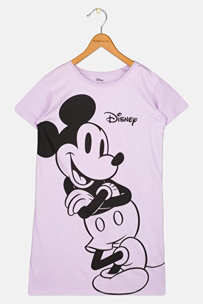 Sinsay x Disney Kids Girl Short Sleeves Graphic Print Sleepwear Dress, Multicolor