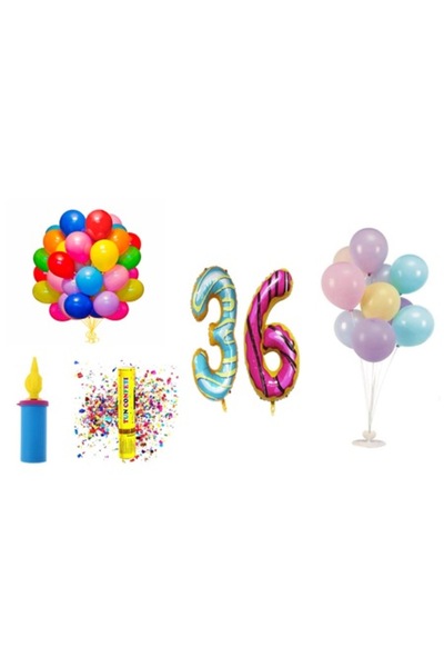 OEM Set baloane aniversare , 36 ani , model gogosi , 60buc
