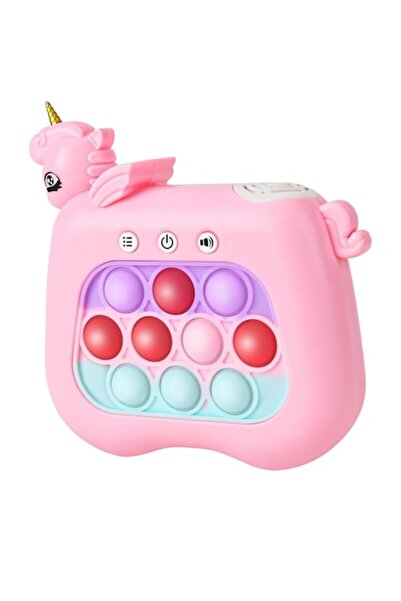 Danex Pop It Whack-A-Mole Interactive Toy, Unicorn, Pink, 4 Game Modes, ABS & Silicone, 3+