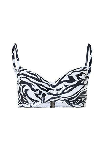 MİSSARWEN SAVANNA ZEBRA DESENLİ YAN BALENLİ BİKİNİ ÜST