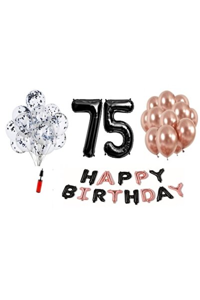 Domi Party & Gifts Set 36 baloane, Domi Party & Gifts, La mulți ani negru/aur...