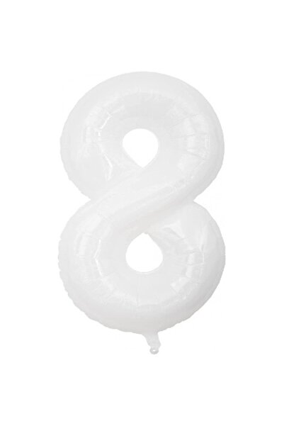 Domi Party & Gifts Balon folie, Domi Party & Gifts, ALB, numărul 8, 101 cm