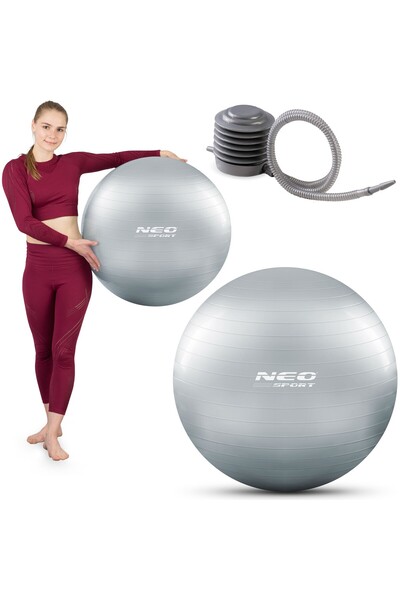 Other Piłka do ćwiczeń 65 cm NS-951 srebrna