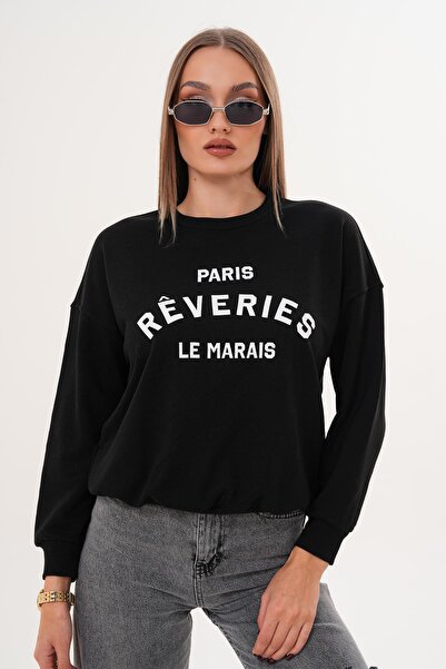 ŞİMAL Дамска блуза с три ленти и принт 255322 -