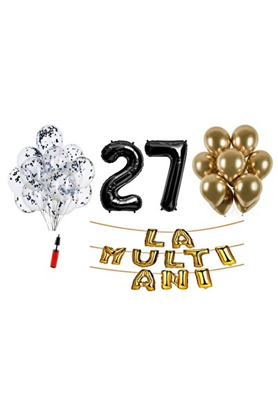 Domi Party & Gifts Set 33 baloane, Domi Party & Gifts, La mulți ani 27 de ani...