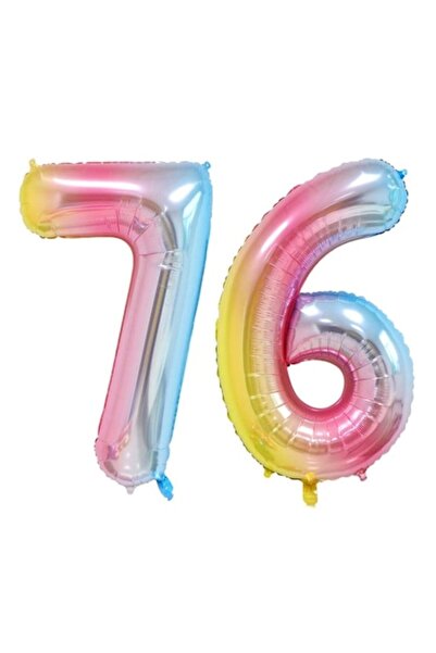 Domi Party & Gifts Set de 2 baloane folie, Domi Party & Gifts, Curcubeu, aniv...