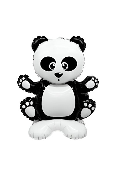 Danex Metallic Foil Balloon Panda 43x59cm, Individual Pack, Straw Included
