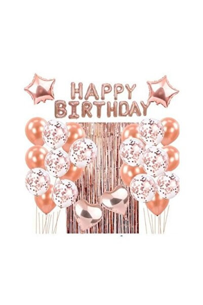 Danex Σετ 24 μπαλονιών από αλουμινόχαρτο και λατέξ, ροζ χρυσό