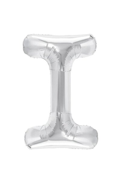 Danex Balon folie metalică litera I, 80 cm, argintiu, se umflă cu heliu sau aer