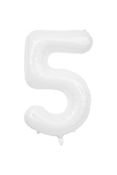 Domi Party & Gifts Balon folie, Domi Party & Gifts, ALB, numărul 5, 101 cm