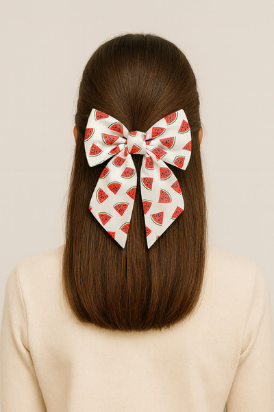Merve Nayir White Watermelon Bow Buckle