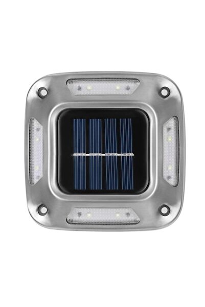 Danex Lampă solară de grădină cu LED, 8 LED-uri, montare pe perete sau sol, IP65, 9x9 cm, alb rece