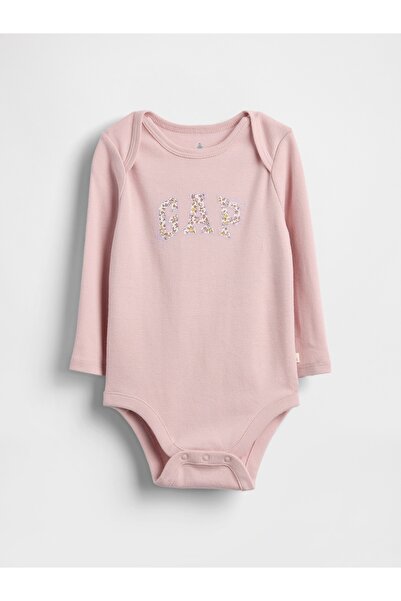 GAP Bebek Pembe Logo Bodysuit