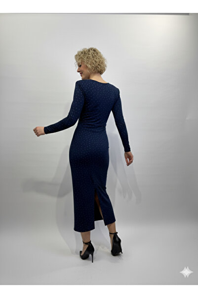 HOFY 26145 Padded Side Gathered Stone Modal Dress