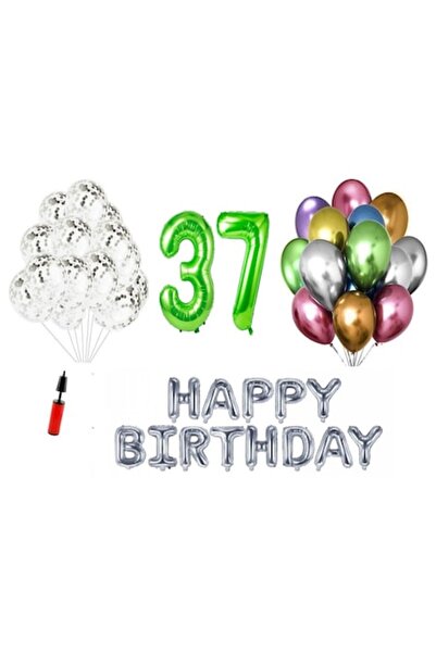 Domi Party & Gifts Set 33 baloane, Domi Party & Gifts, La mulți ani 37 de ani...