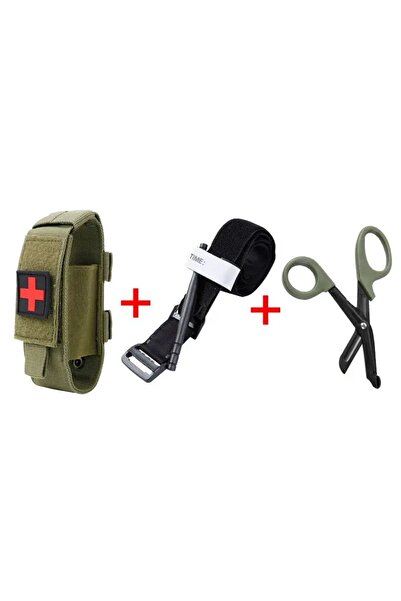 Choice بدلة خضراء عاصبة طوارئ حزام طوارئ تكتيكي بيد واحدة معدات إسعافات أولية طبية