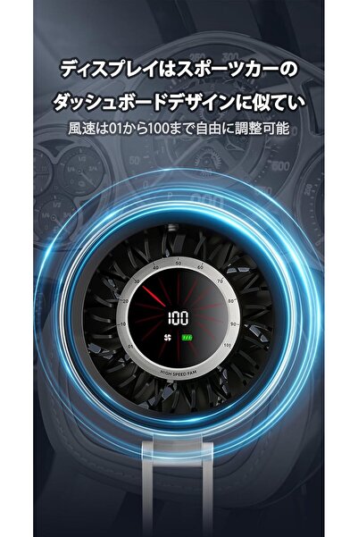 Fipka JEEYING Desktop Fan, Aluminum Alloy, Silent, 10 Levels of Air Flow Adjustment, USB Fan, Type-C 4,000