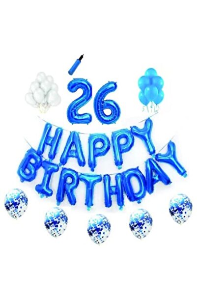 Domi Party & Gifts Set baloane La multi ani , 26 ani, albastru