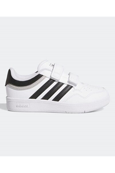 adidas حذاء Hoops 4.0 بشريط لاصق - أبيض سحابي/أسود أساسي/رمادي