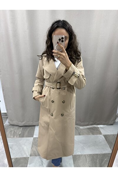 Erge boutique KEMERLİ TAM KALIP TRENÇKOT