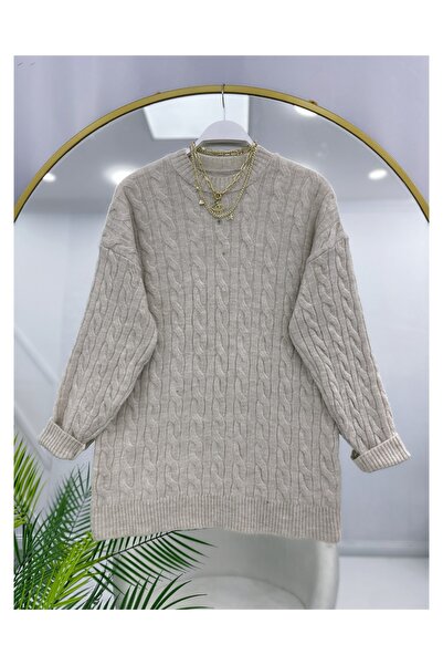 YEDİLALE SAÇ ÖRGÜ YUMOŞ SIFIR YAKA TRİKO TESETTUR KAZAK