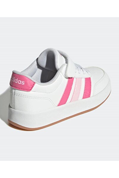 adidas Breaknet 3.0 Velcro Closure Casual Shoes - White/Fuchsia Pink