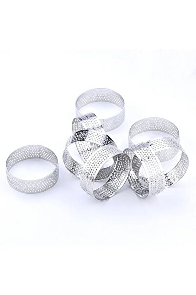 KARADAĞ METAL Yuvarlak Delikli Tart Kalıbı Çap:6 cm (5 Adet)