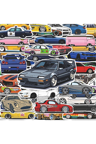 choice2 بانداي 50 قطعة (10/30/50 قطعة) ملصقات سيارات سباق كرتونية بتصميم JDM ...
