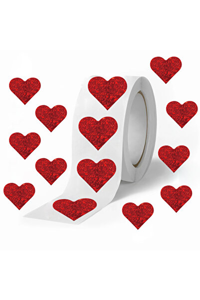 Choice 500 قطعة من ملصقات قلب الحب الحمراء، استخدم ملصقات ورقية وملصقات ممتعة...
