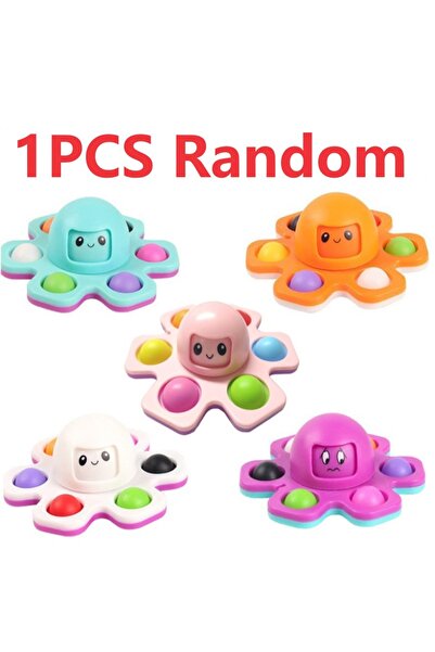 Choice قطعة واحدة من لعبة فيدجيت سبينر العشوائية المضادة للتوتر للأطفال والكبار، لعبة حسية متغيرة الوجه