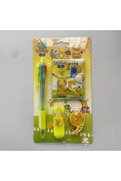 Choice1 مجموعة أدوات مكتبية بوكيمون بيكاتشو 02، قلم 8 ألوان مع دفتر ملاحظات و...