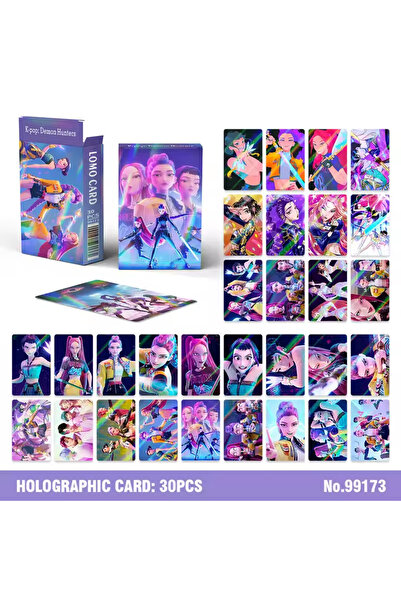 Choice 30 Pcs Laser card 30 Pcs Double-sided K-POP Demon Hunter Girl Group Collectible Game Laser Cards Ani