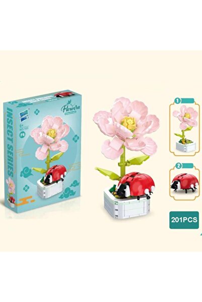 choice2 مكعبات بناء على شكل حشرة رمادية فاتحة مزروعة في أصيص، باقة نباتات عصا...