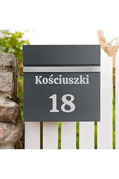 Other Skrzynka pocztowa na listy Norton antracyt z napisami